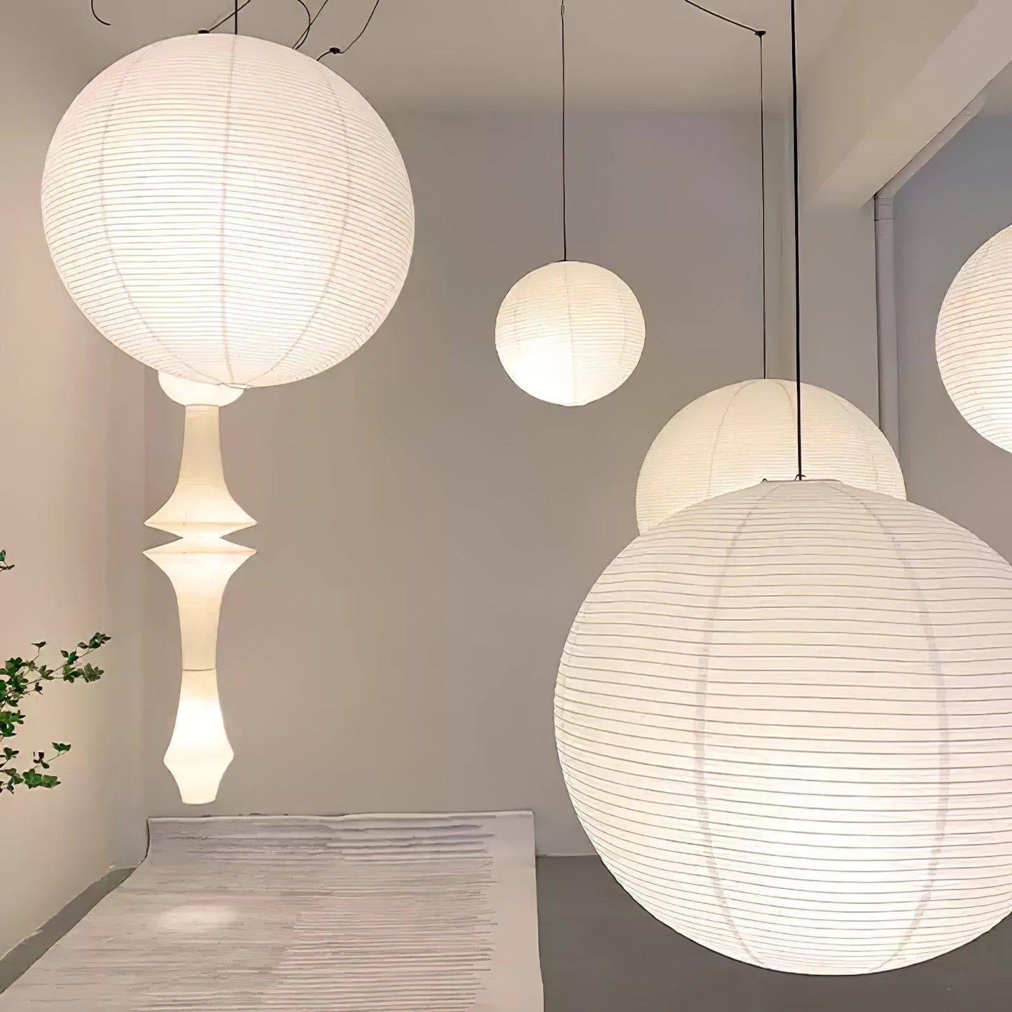Akari A Round Swag Light