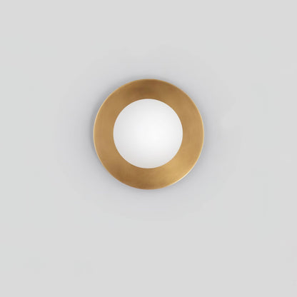 Round Glass Art Wall Lamp