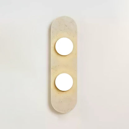 Rounded Travertine Wall Sconce