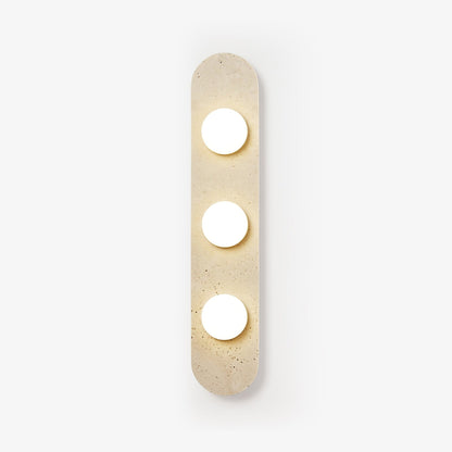 Rounded Travertine Wall Sconce