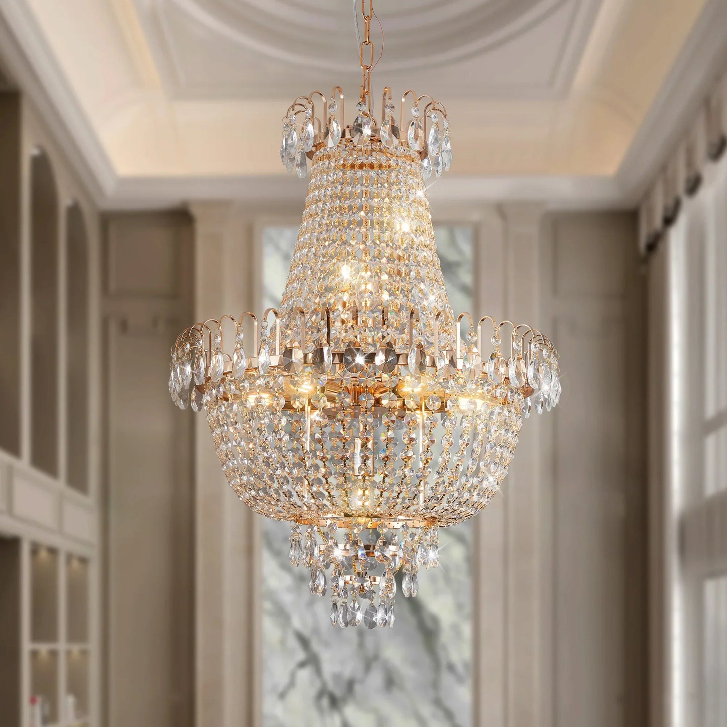 French Empire Crystal Chandelier