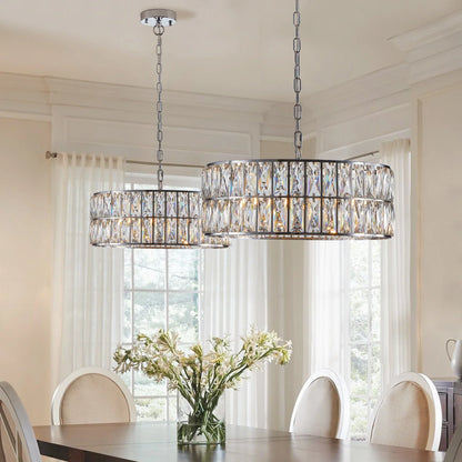 Bacci Crystal Drum Chandelier