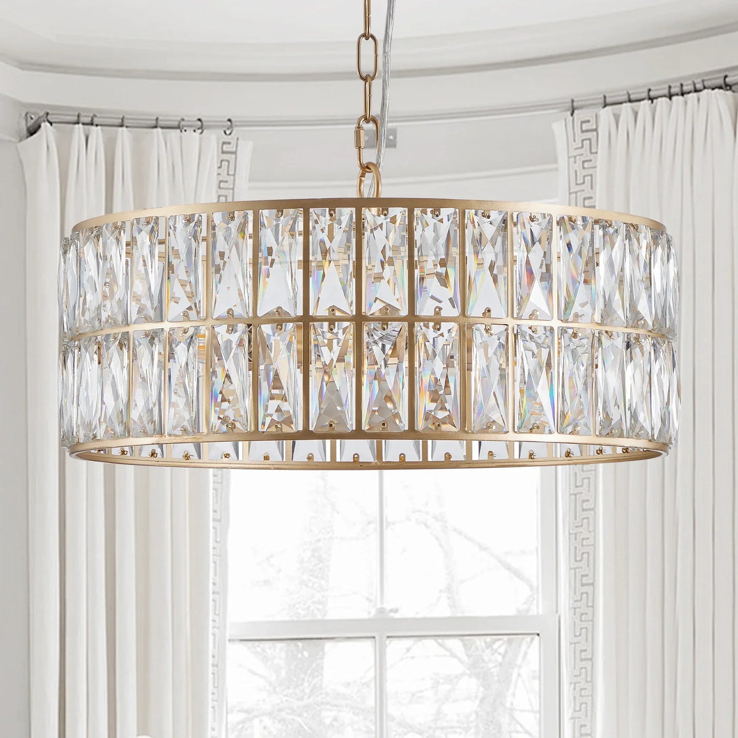 Bacci Crystal Drum Chandelier