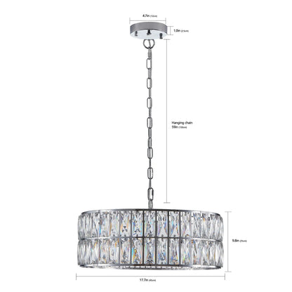 Bacci Crystal Drum Chandelier
