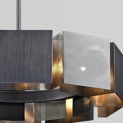 Stainless Steel Industrial Modern Ring Chandelier