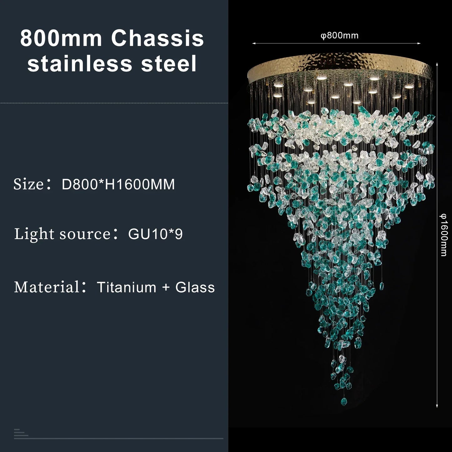 Crystal Pendant Foyer Chandelier