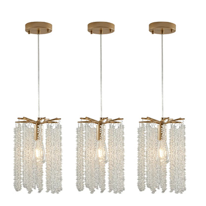 Albero Crystal Pendant Lights, Set Of 3