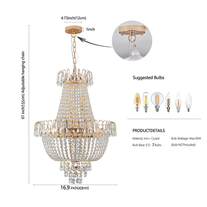 French Empire Crystal Chandelier
