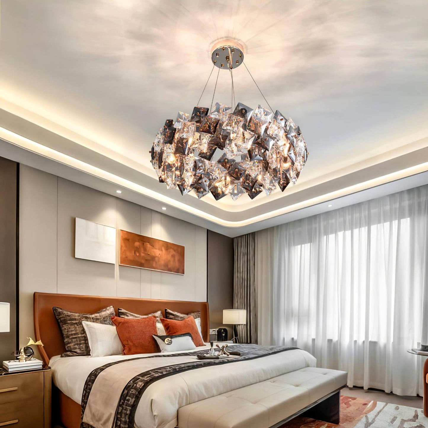 Scale Crystal Round Chandelier