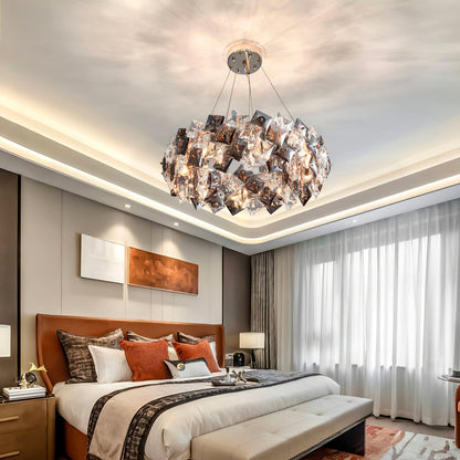 Scale Crystal Round Chandelier