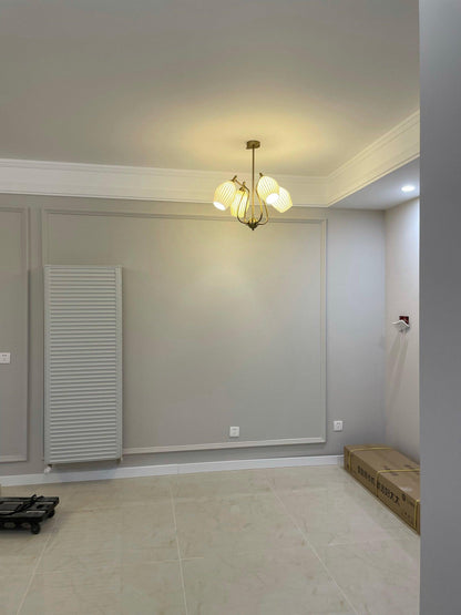 Ceramic Ribbed Chandelier