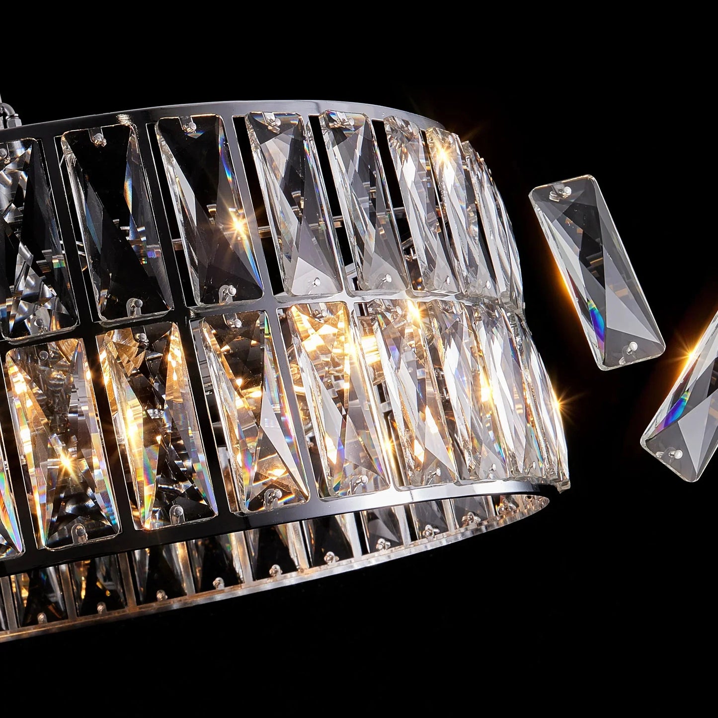 Bacci Crystal Drum Chandelier