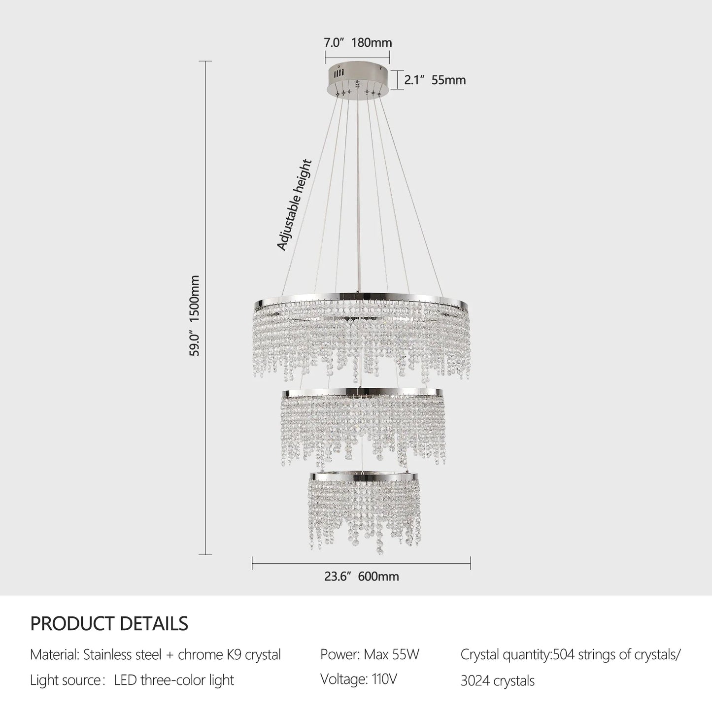 Alleri Crystal Foyer Chandelier