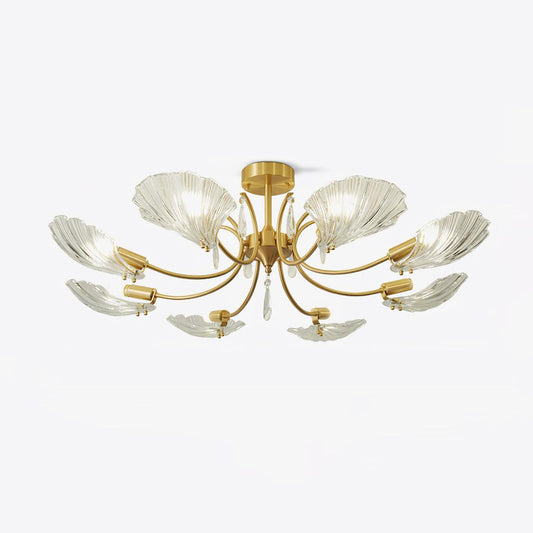 Shell Brass Ceiling Lamp