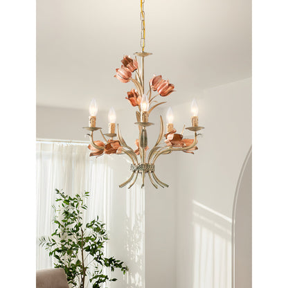 Southport Sage Rose Chandelier