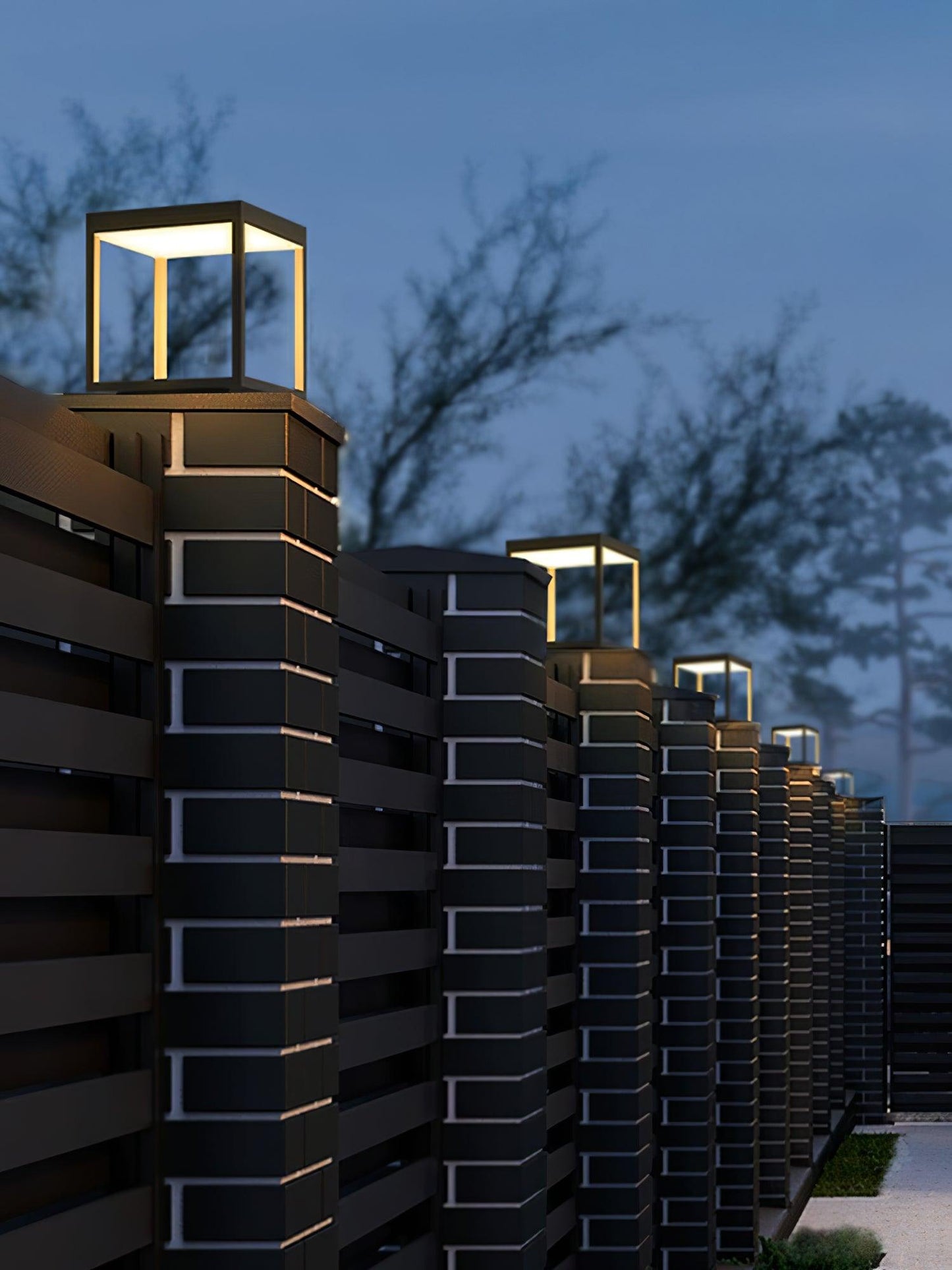Square Frame Solar Outdoor Light