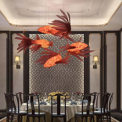 Swirl Koi Chandelier