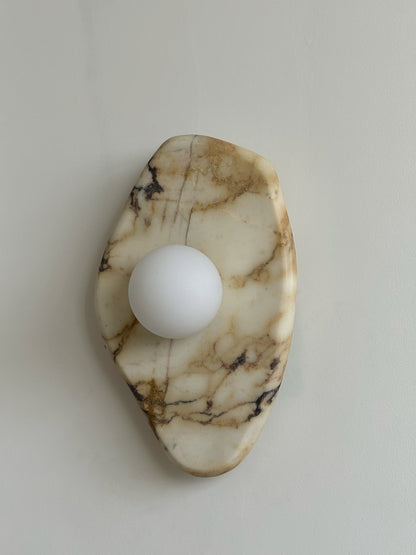 Textured Marble Wall Lamp