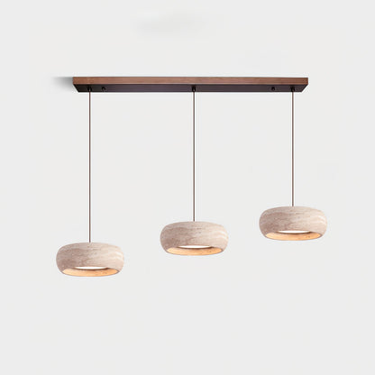 Travertine Drum Pendant Lamp