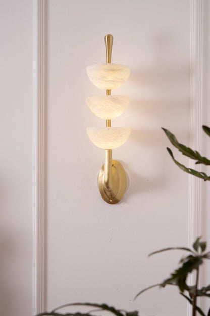 Triple Alabaster Wall Sconce
