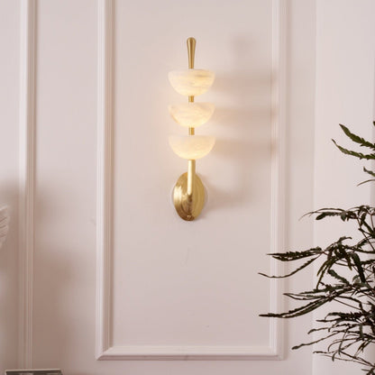 Triple Alabaster Wall Sconce