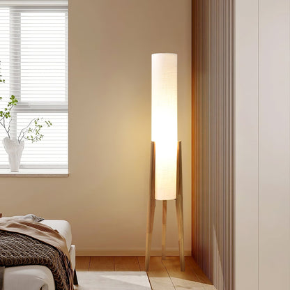 Tripod Walnut Floor Lamp