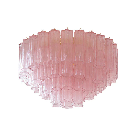 Vintage Murano Pink Glass Ceiling Light