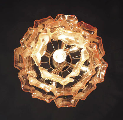 Vintage Murano Pink Glasses Chandelier