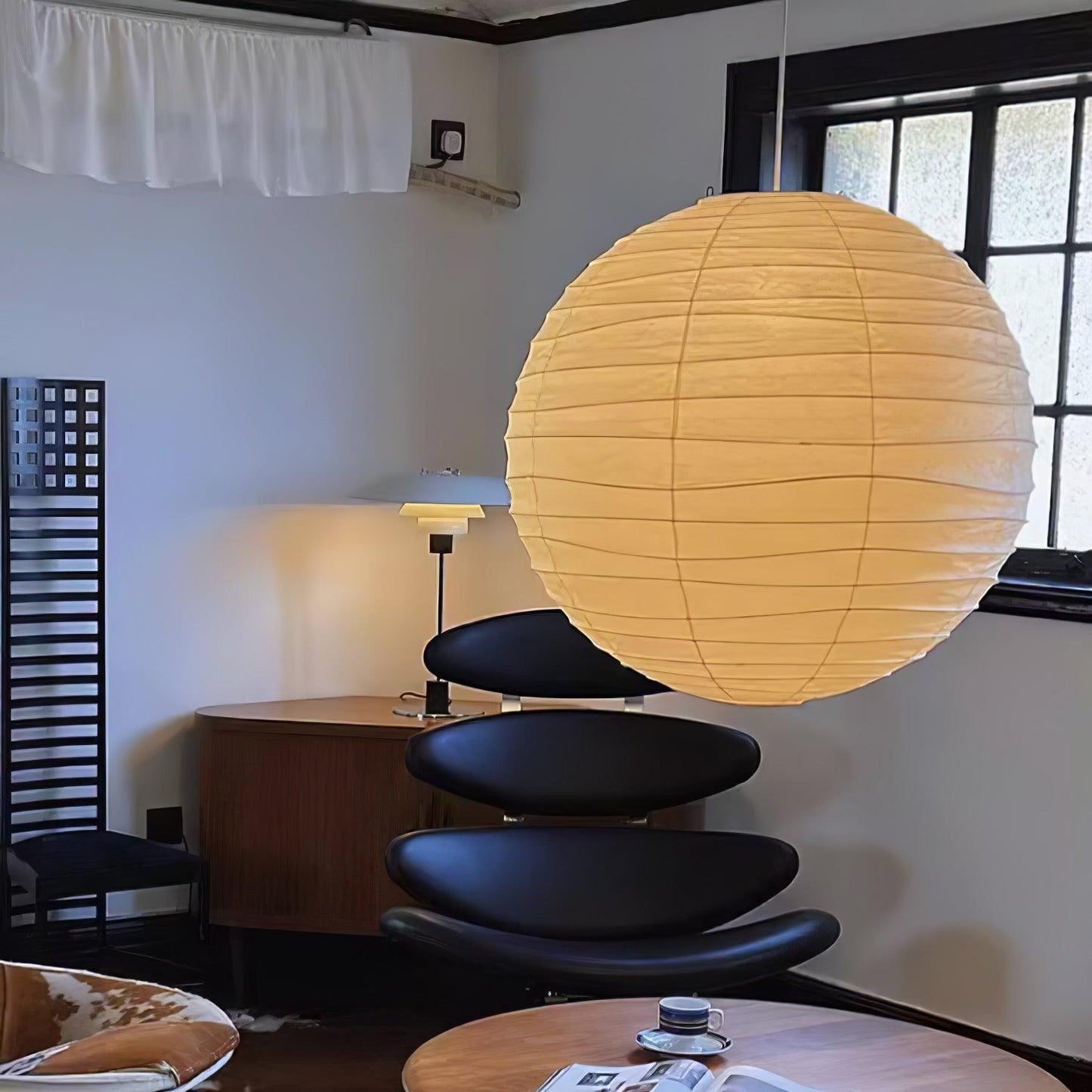 Washi Paper Pendant Swag Lamp