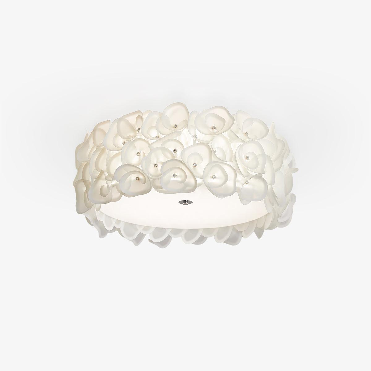 White Hydrangea Ceiling Lamp