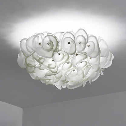 White Hydrangea Ceiling Lamp