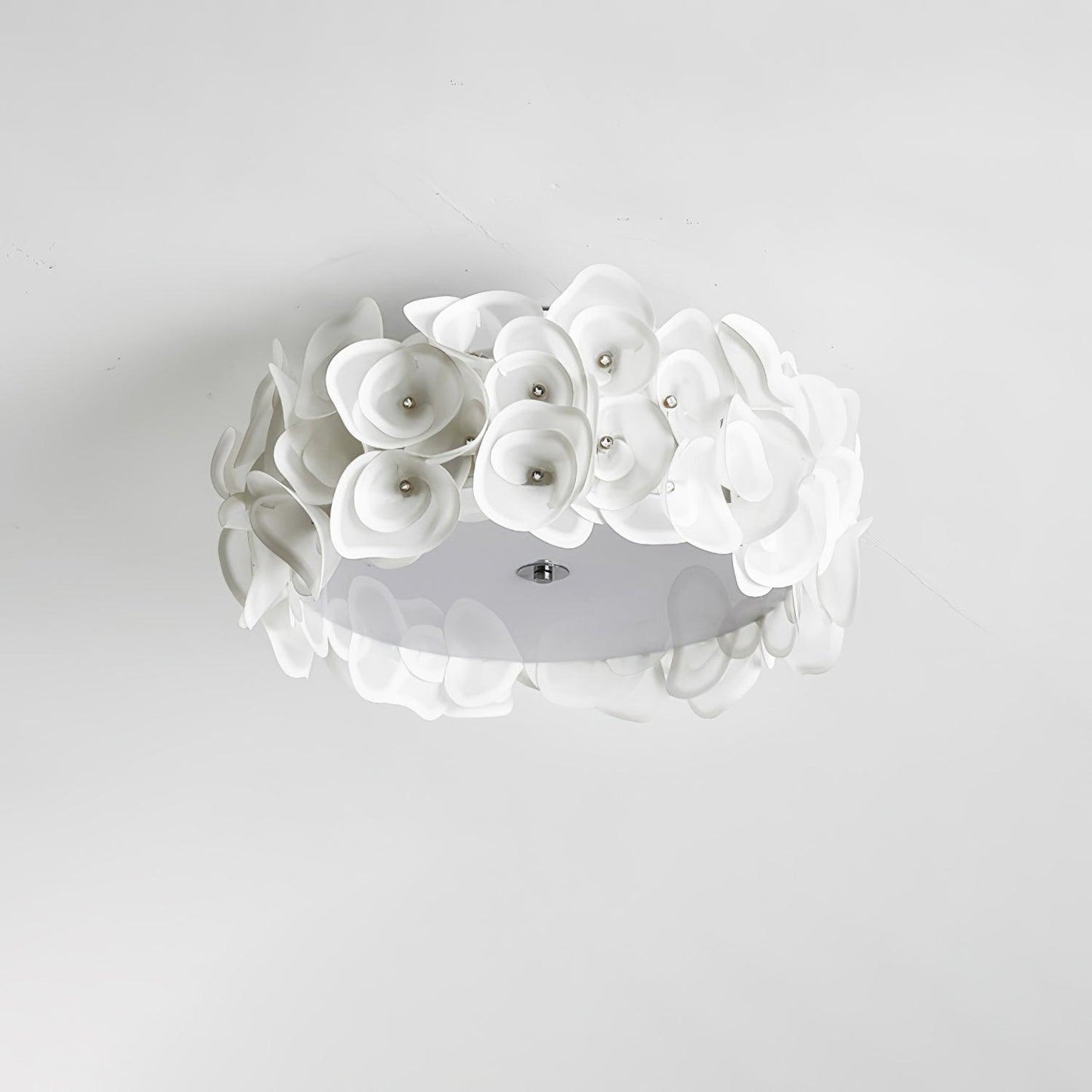 White Hydrangea Ceiling Lamp