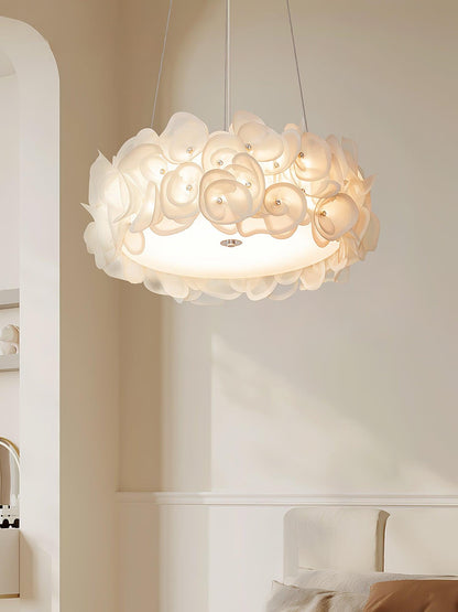 White Hydrangea Pendant Lamp
