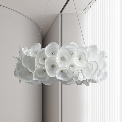 White Hydrangea Pendant Lamp