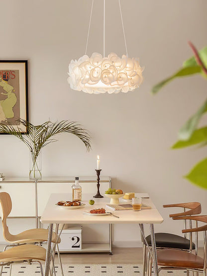 White Hydrangea Pendant Lamp