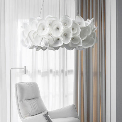 White Hydrangea Pendant Lamp