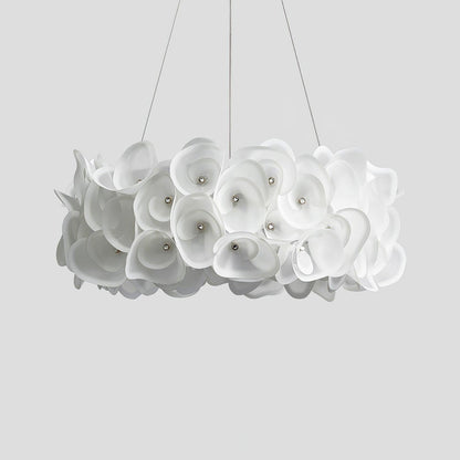 White Hydrangea Pendant Lamp