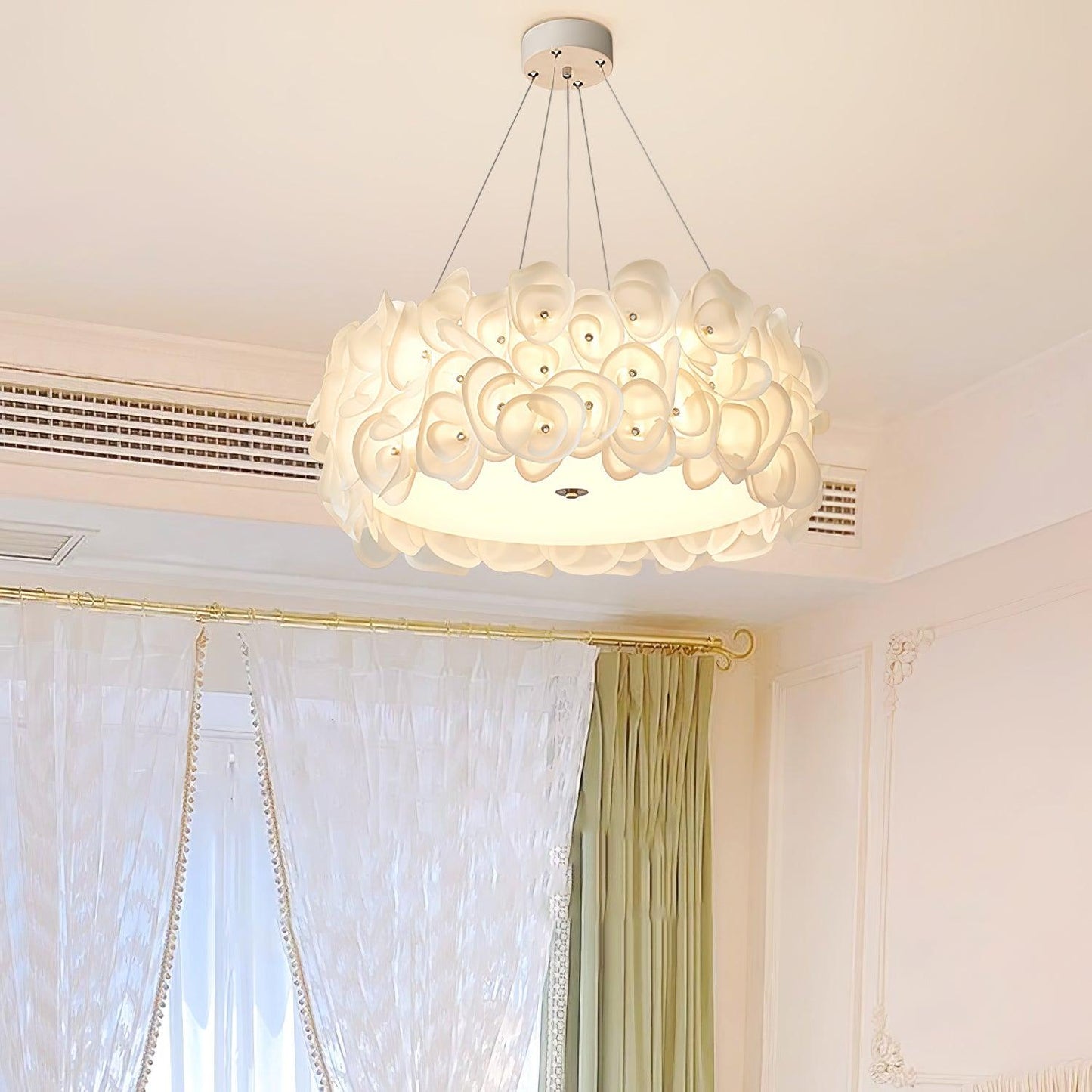 White Hydrangea Pendant Lamp