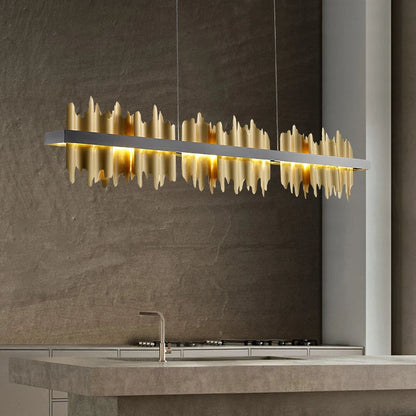 Nera Brushed Brass Dining Room Chandelier