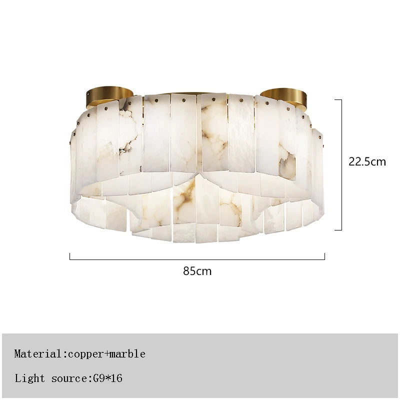 Milton Natural Marble Flush Mount