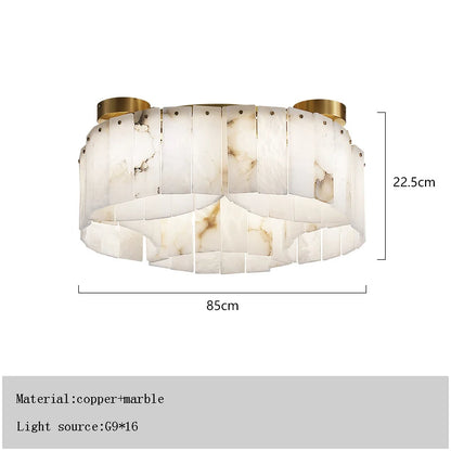 Milton Natural Marble Flush Mount