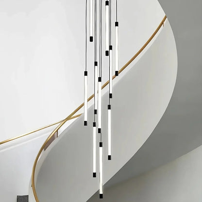 La Barra Staircase Foyer Chandelier, Black