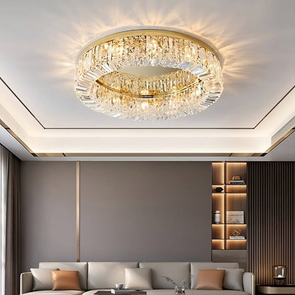 Specchio Flush Mount Crystal Ceiling Fixture