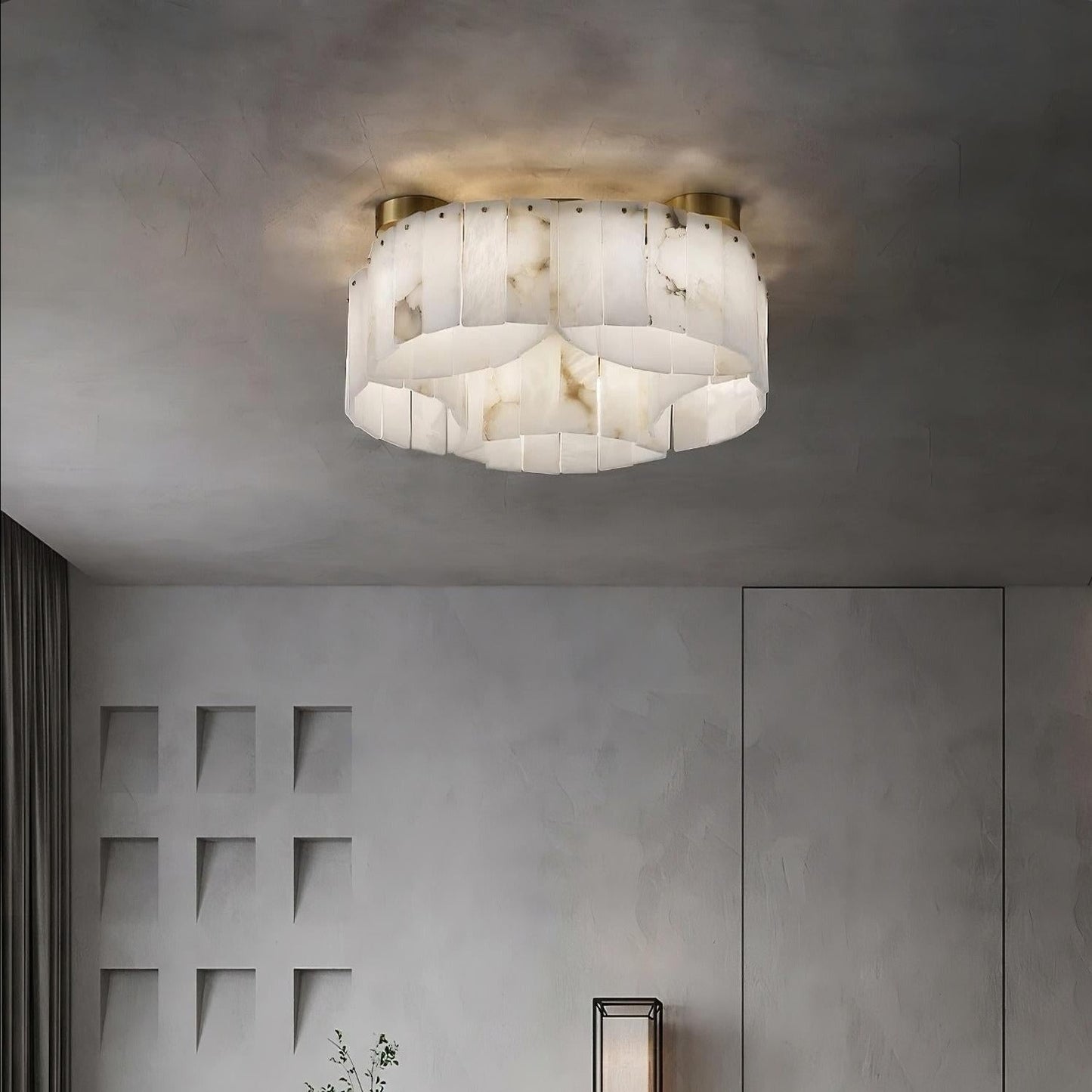 Milton Natural Marble Flush Mount