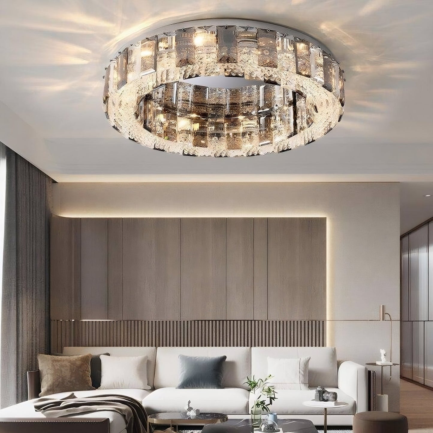 Lancia Crystal Ceiling Light Fixture