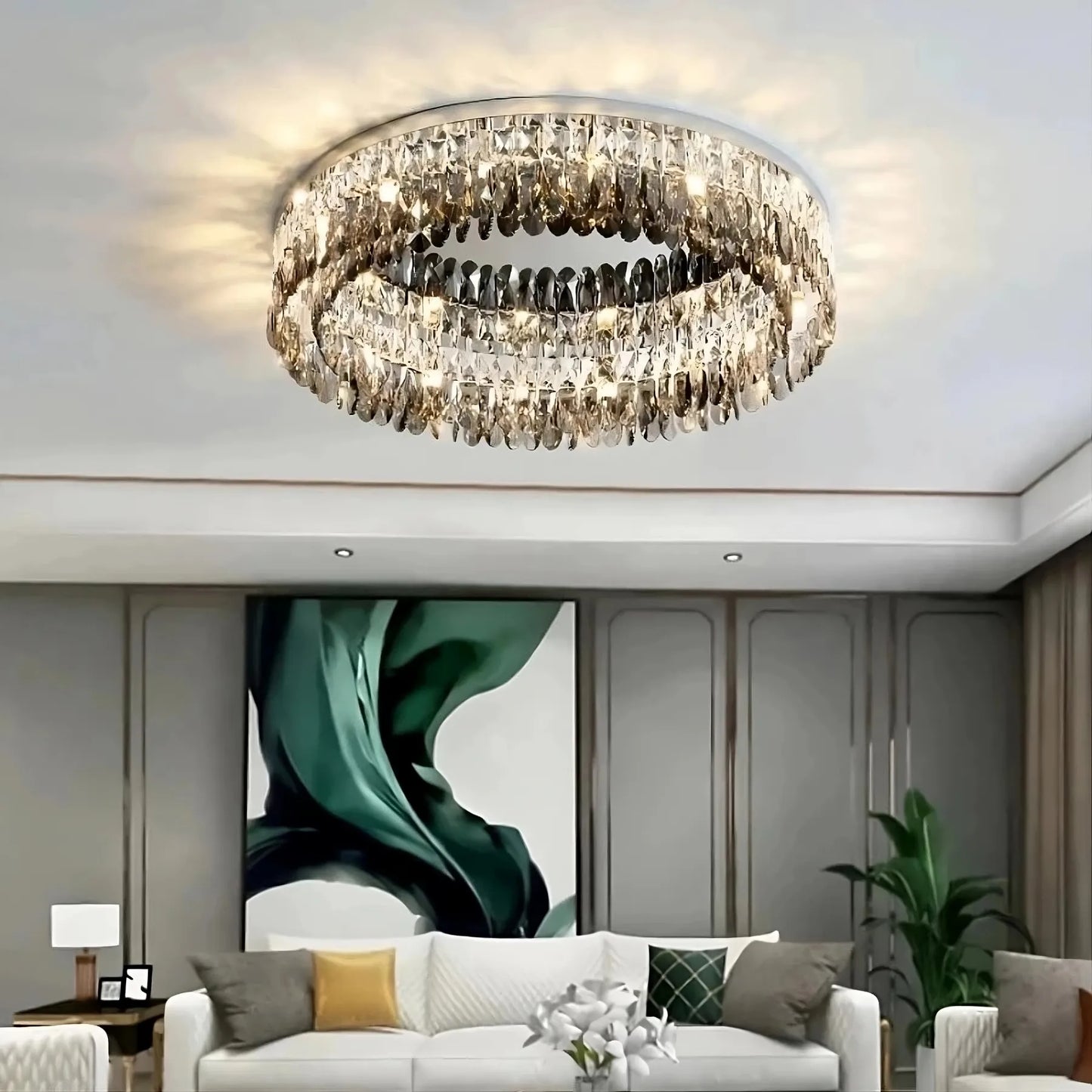 Giano Crystal Flush Mount Light Fixture