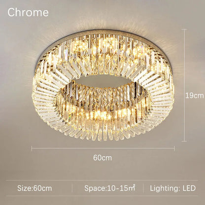 Specchio Flush Mount Crystal Ceiling Fixture