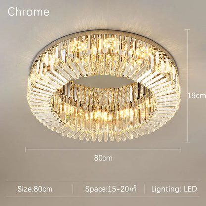 Specchio Flush Mount Crystal Ceiling Fixture