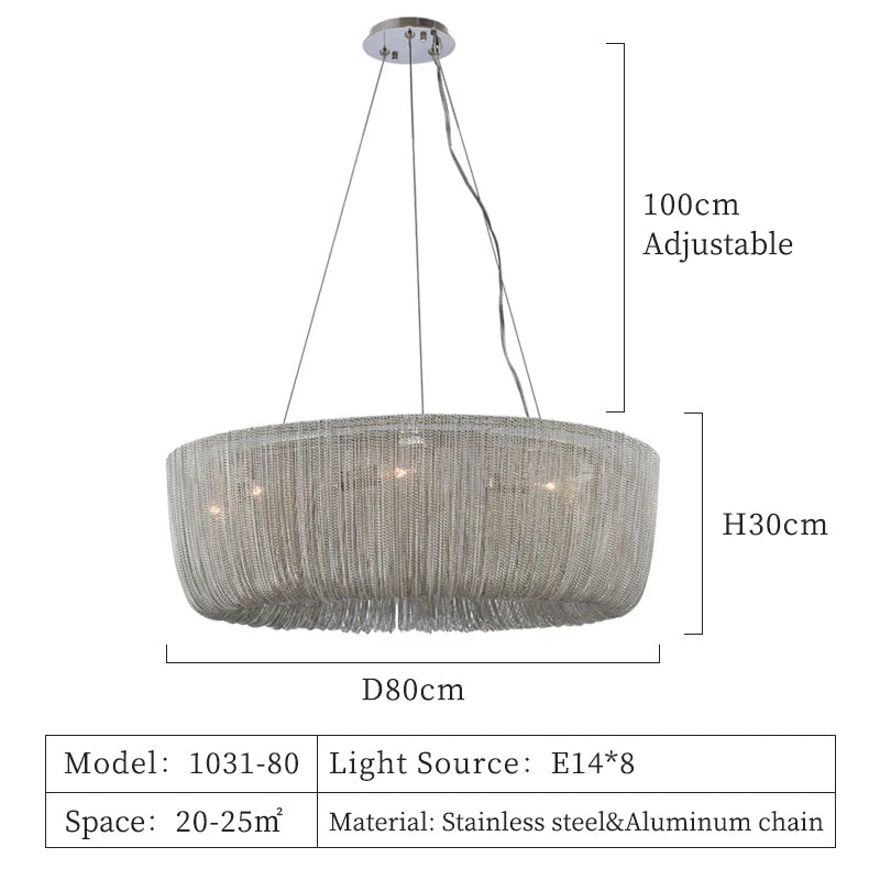 Cadena Chain Tassel Chandelier