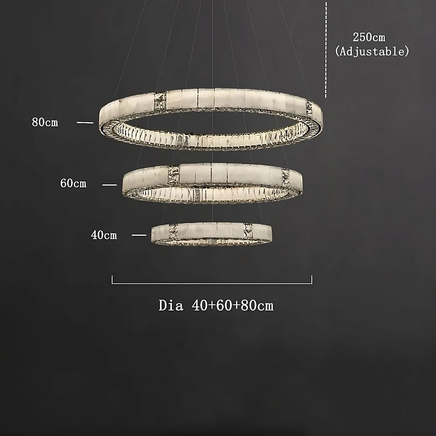 Marble & Crystal Modern Chandelier